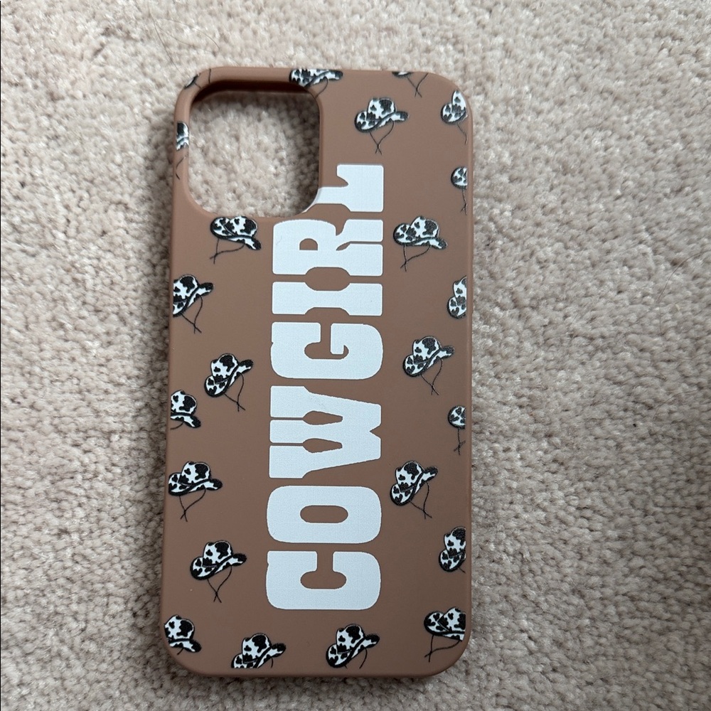 SHEIN Brown Cowgirl Phone Case